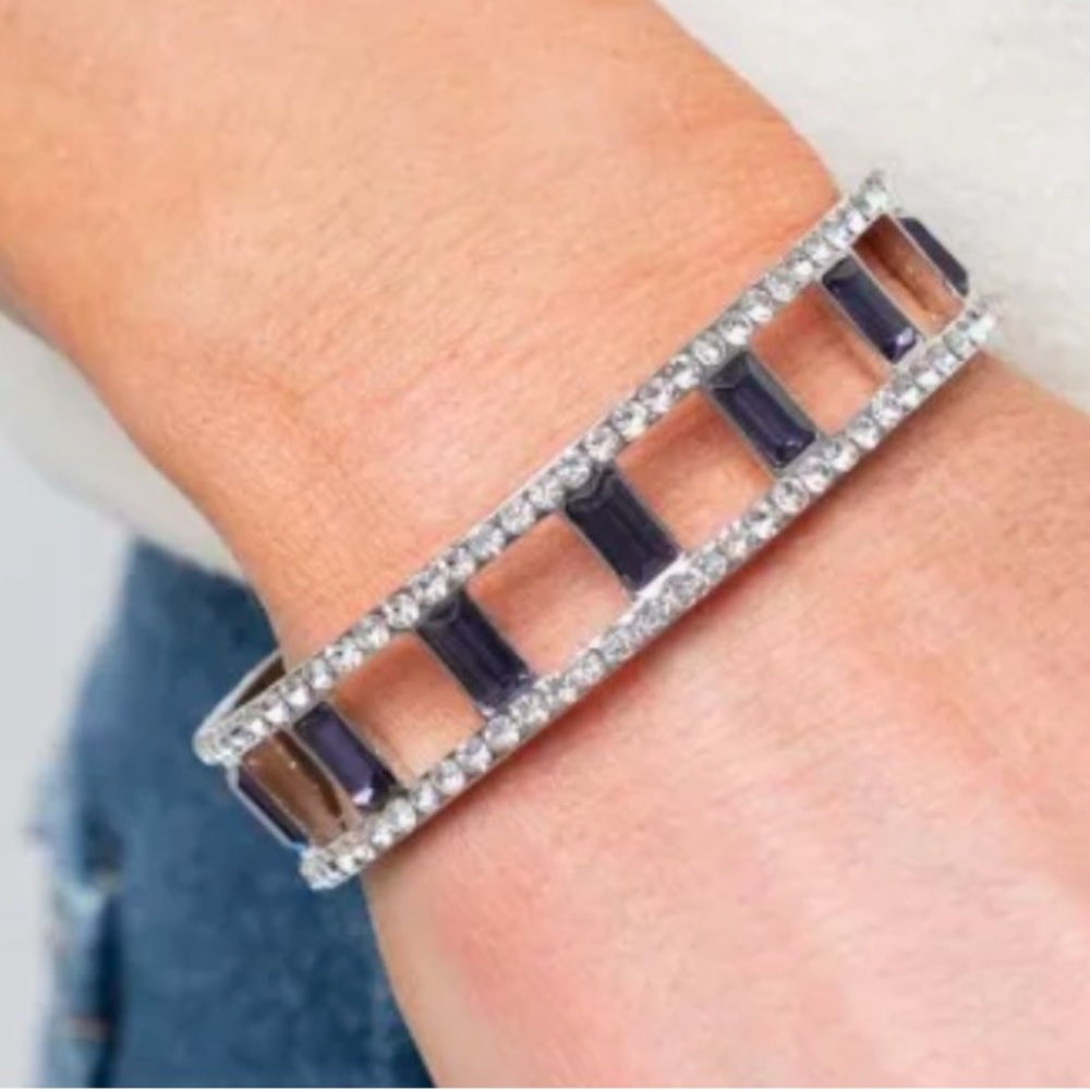 NEW Purple & Silver Industrial Icing Bracelet